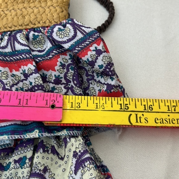 Ruffled layered boho purse shoulder bag with wood beads new without‎ tags - Picture 8 of 9